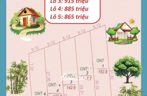 Bán 2 lô đất full thổ cư, tổng 300m2, ngang 10m, nở hậu 10.24m. Tân Khánh, Suối Tiên, Nha Trang